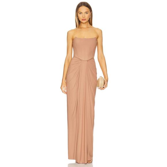 Deme by Gabriella x REVOLVE Pearl Gown in Brown